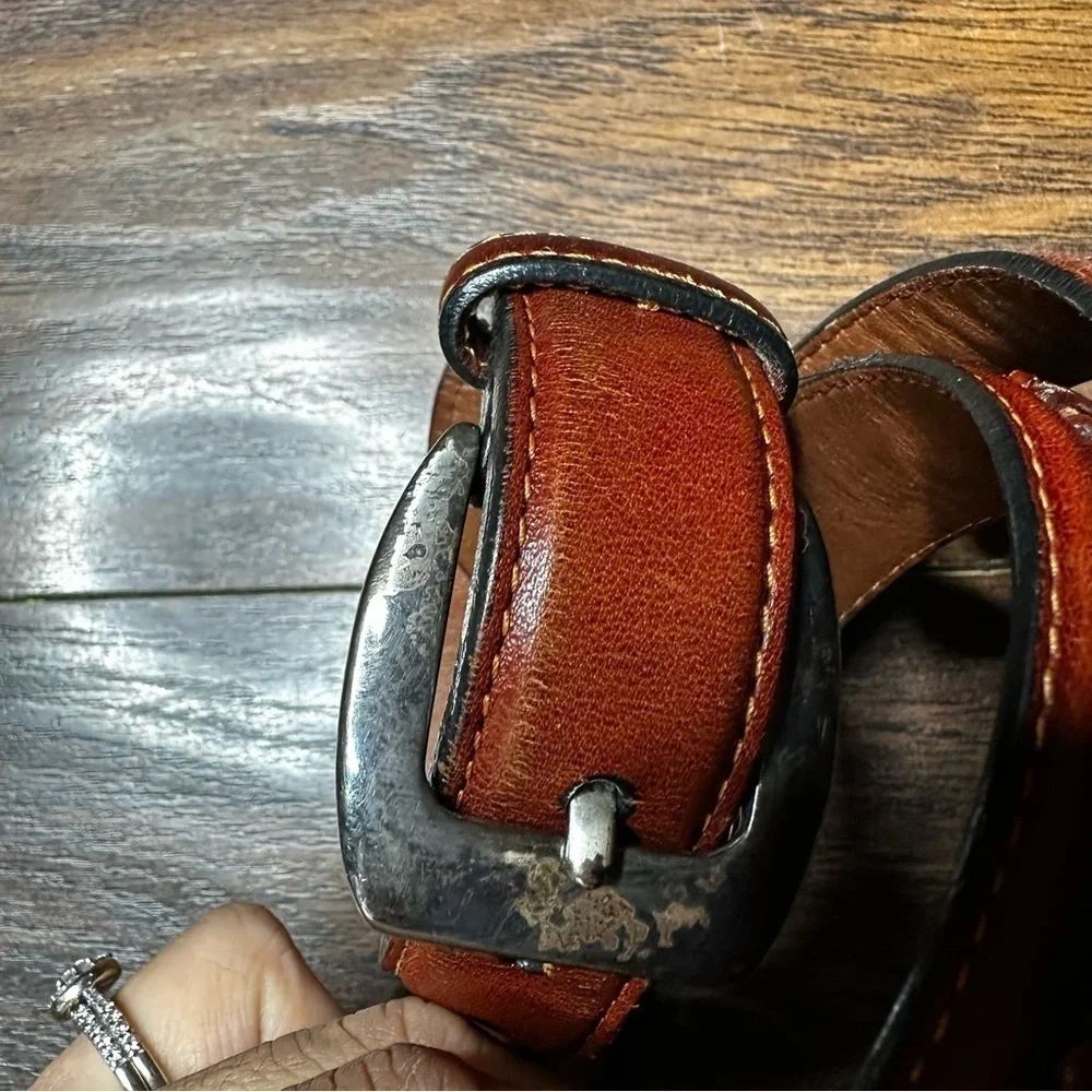 Brighton Brown Braided Leather Belt